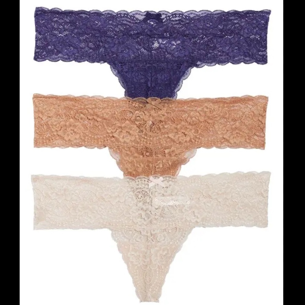 NEW Skarlett Blue Women Obsessed Thong Sapphire Size XL